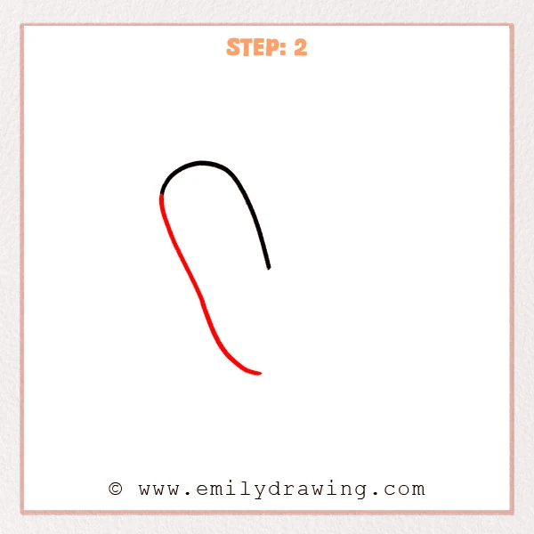 how to draw a bubble letter v - A second curved stroke appears opposite the first, forming the top arch and the other outer side of a bubble letter V.